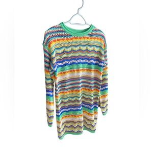 Colorful Striped Knit Sweater